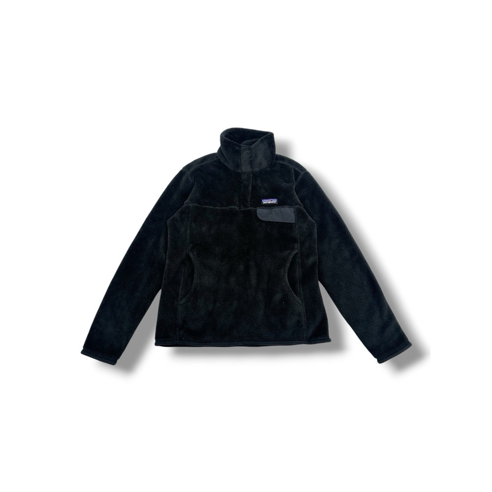 Patagonia Women's Re-Tool Snap T Fleece Polartec Pullover Jacket Small Black